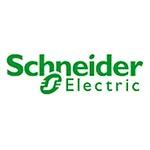 A green and white logo of schneider electric.